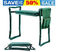 Heavy Duty Foldable Garden Kneeler With Foam Seat And Tool Bag