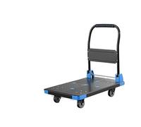 Heavy Duty Foldable Hand Truck - Portable Trolley with End Pipes, Compact Push Cart, High Capacity Dolly for Practical Handling and Transport