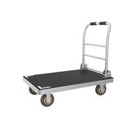 Heavy Duty Foldable Platform Truck - Industrial Steel Flat Moving Cart Dolly Portable Hand Truck for Moving Supplies Silent Medium Load Carrier Heavy Duty Flatbed Trolley.