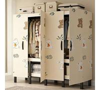 Heavy Duty Foldable Portable Wardrobe Closet, Freestanding Garment Rack with Cover, Collapsible Enclosed Clothing Organizer for Home, 168cm/66.1in