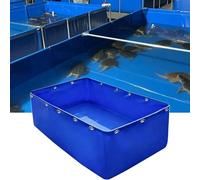 Heavy-Duty Foldable PVC culture Tank - Portable Canvas Fish Pond for Koi, & Fish Bing with Drain Valve & Grommets, Ideal for Outdoor & Indoor Use