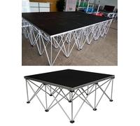 Heavy-Duty Foldable Stage Kit - Portable Modular Design for Concerts, Church Events, and School Functions - Durable and Easy Setup for Versatile Performance