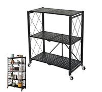 Heavy-Duty Foldable Storage Shelf - 3/4/5 Tier, 90/126/168 cm, 210 kg Capacity, Versatile Shelving Unit for Garage, Bedroom & Space-Saving Solution (White)