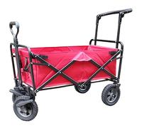 Heavy-Duty Foldable Utility Cart, Portable 4-Wheel Shopping Trolley for Garden, Beach, Camping - Lightweight, Easy Transport, Versatile Outdoor Use
