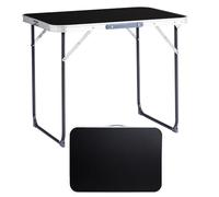 Heavy Duty Foldable Utility Table - Portable Indoor/Outdoor Dining & Picnic Table for Events Camping & Parties - 2.3ft Black Outdoor Table