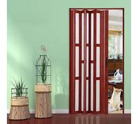 Heavy Duty Folding Accordion DoorAluminum Alloy Retractable Sliding Door for Large Openings Sizes: 2458 in Ideal for Interior Spaces 56x80 in (142.2x203.2 cm)
