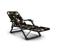 Heavy-Duty Folding Camping Chair & Sun Lounger - Portable Recliner for Outdoor, Beach, Garden, Deck - Adjustable Relaxing Chair with Metal Frame - Perfect for Lawn & Patio Use