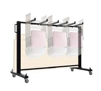 Heavy Duty Folding Chair and Table Cart for 12 Tables or 42 Chairs 500lbs Capacity Metal Storage Trolley with Locking Wheels Ideal for Garage Home Warehouse Use