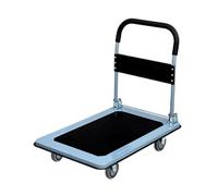 Heavy-Duty Folding Dolly with Steel Frame and 4 Wheels for Easy Transport and Delivery in Warehouse - Compact, Portable, and Durable Moving Cart