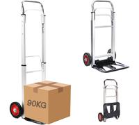 Heavy Duty Folding Hand Truck - Aluminum Trolley with 90KG Capacity