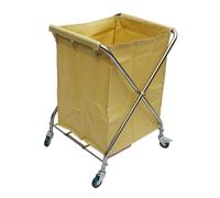 Heavy-Duty Folding Laundry Cart with Removable Bag - X-SD Rolling Cart for Hotels, White Linen, Ideal for Clothes, Toys & Miscellaneous Items (Gray)