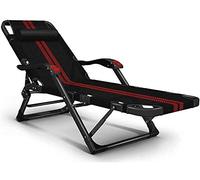 Heavy Duty Folding Lounge Chair - Zero Gravity Recliner for Outdoor - Waterproof Sun Lounger - Camping Garden Furniture - Metal Deck Chair for Patio & Office Relaxation
