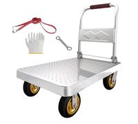Heavy Duty Folding Platform Trolley, 150kg/230kg/500kg Load Capacity, Hand Truck with Wheels, Flatbed Hand Cart for Easy Transport and Moving