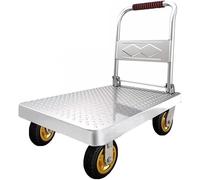 Heavy Duty Folding Platform Trolley Folding Cart Sack Barrow With Wheels And Handle Transport For Easy Transportation And Heavy Lifting(Size:73x48cm)