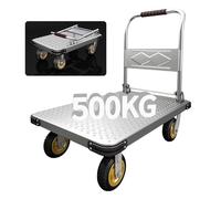 Heavy Duty Folding Platform Trolley with Wheels and Handle Transport Folding Cart Sack Barrow for Easy Transportation and Heavy Lifting(Size:90x60cm)