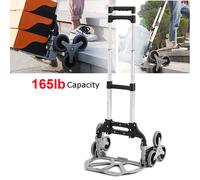 Heavy Duty Folding Sack Truck Industrial Hand Trolley Warehouse Car Cart 75kg Xample Silver One Size