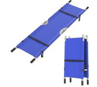 Heavy-Duty Folding Stretcher with Rubber Casters - Emergency Patient Transport, Multi-Functional Use, Durable Stainless Steel, High Load Capacity for Firefighting and Rescue
