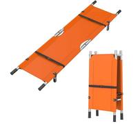 Heavy-Duty Folding Stretcher with Rubber Casters - Emergency Patient Transport, Multi-Functional Use, Durable Stainless Steel, High Load Capacity for Firefighting and Rescue