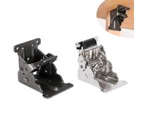 Heavy-Duty Folding Table Leg Bracket with Self-Locking Hinge, 90° Motion Switch, Steel, Black, for Tables and Workbenches (2 Pcs Mix)