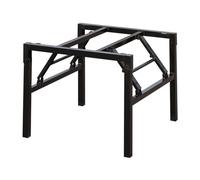 Heavy Duty Folding Table Legs - Metal Furniture Legs for Coffee Table Desk & DIY Projects - Sturdy Black Bench Legs 75x75x50cm (29.5x29.5x19.7in)