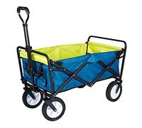 Heavy Duty Folding Trolley Cart - Adjustable Handle Utility Wagon for Gardening, Shopping, Camping & Outdoor Activities - Portable Red Grocery Cart for Easy Transport