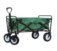 Heavy-Duty Folding Utility Cart with Large All-Terrain Wheels for Sports, Camping, and Gardening, Portable and Outdoor Trolley for Easy Transport
