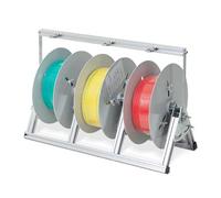 Heavy Duty Folding Wire Spool Rack, Cable Reel Holder for 1 & 3 Reels, Multi-Axle Dispenser for Ropes, Cords, Efficient Storage Solution
