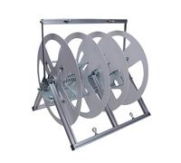 Heavy Duty Folding Wire Spool Rack - Versatile Cable Reel Holder for 38 pe 1 & pe 2 Reels, Multi-Axle Dispenser for Ropes, Cords, and STO Soluts