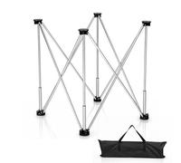 Heavy Duty Folding Workstand with Carry Bag, Max Load 280kg Pop-Up Sawhorse/Trestle Base for Tile Slabs, Workbench Woodworking & Construction Worktop No-Assembly Portable Work Bench (4 Legs)