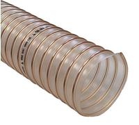 Heavy Duty Food Quality PU Flexible Ducting Hose, 125mm ID - Fully Antistatic Polyurethane - Outdoor & Wet Applications - Ideal for Grass/Leaf Collecting (3m)
