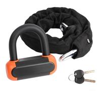 Heavy Duty for mini for u-Lock 13mm Carbon Steel Bike Security(Orange) | Includes braided steel cable, looped ends for wheels, versatile locking solutions, anti-theft kit