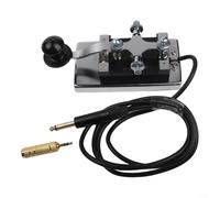 Heavy Duty For Morse Code Telegraph Key For Cw Shortwave Radio, Stainless Steel Construction With Removable Parts, Black(6.5mm)
