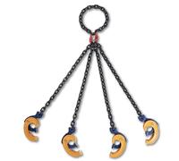 Heavy-Duty Forklift Chain Drum Lifter - Self-Locking Sling for 1-2 Ton Capacity - Ideal for Plastic & Metal Drums - Durable Grab Hook for Safe & Efficient Handling