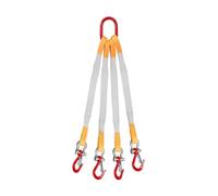 Heavy Duty Four Leg Lifting Sling with Hooks, Thickened Wear-Resistant Straps for Safe Towing and Cargo Handling