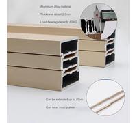 Heavy-Duty Full Extension Drawer Slides for Kitchen Cabinets 550mm Aluminum Alloy Telescopic Glides Pull-Out Dining Table Rails 80kg Load Capacity Smooth Operation