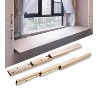 Heavy-Duty Full Extension Drawer Slides Side Mount for Bay Window/Dresser/Kitchen Cabinet/Desk, Hidden Dining Table Extension Slides Countertop Extender Silent Track Hardware(650 mm/25.6 in)