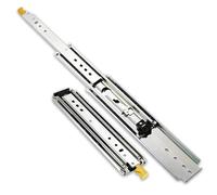 Heavy Duty Full Extension Metal Drawer Sliders, 1 Pair of Drawer Slides with Locks, Side Mounted Full Extension Ball Bearing Industrial Locking Drawer Runners(40in/101.6cm)