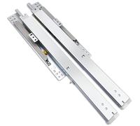 Heavy Duty Full Extension Metal Drawer Sliders, Bottom Mount Soft Close Soft-Close Drawer Slides, 1 Pair Glass Display Cabinet Track Drawer Runners, Hidden Cabinet Home Track Guides(30cm/11.8in)