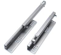 Heavy Duty Full Extension Metal Drawer Sliders, Bottom-Mounted Hidden Silent Drawer Slides, 1 Pair of Soft-Close Cushioned Drawer Runners, Cold-Rolled Steel Drawer Rails(50cm/19.6in)