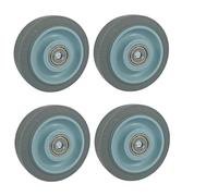 Heavy Duty Fur Caster Wheels 100kg Capacity Soft Rubber 3 4 5 Inch Options Industrial Push Cart Rollers Ideal for Loading and Moving Heavy Loads (5 Inch)