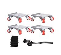 Heavy-Duty Fur Dolly with 5 Wheels and Brake | Short Lever Lift for Moving Cabinets & Sofas | Non-Slip Pad for Easy Transport & Stability