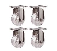 Heavy-Duty Furniture Casters 50mm Wheels for Carts Set of 4 100kg Load Capacity Stainless Steel Support for Bed Footrest Smooth Mobility