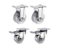 Heavy Duty Furniture Casters Set of 4 Nylon & Stainless Steel Swivel Wheels Versatile for Furniture Trolleys Ideal for Various Applications