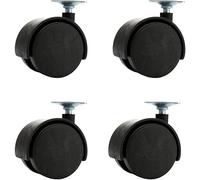 Heavy Duty Furniture Casters4Pack 2Inch Nylon Office Chair Wheels 100kg Load Capacity Double Swivel Casters Replacement for Kids' Beds Couches and Tables.