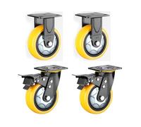Heavy Duty Furniture Casters4Pack Polyurethane Swivel Wheels for Office & Home UseDurable Universal Rollers for Various FloorsEnhance Comfort & Save Energy