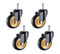 Heavy-Duty Furniture Cs 4-Pack 100mm Wheels with Brake Industrial Replacement Rollers for Carts & Workbenches M11 x 38mm Shaft Universal Fit