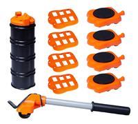 Heavy Duty Furniture Lifter 4 Appliance Roller Sliders with 660 lbs Load Capacity Wheels + Adjustable Height Lifting Tool Lever Suitable for Safe and Easy Moving of Couches Sofas Refrigerators + More