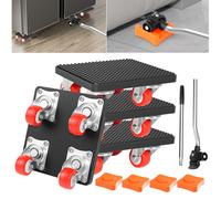 Heavy Duty Furniture Mover Wheels 4pcs Furniture Lifter Sliders and Roller Set, 200kg Max Load, 360° Rotation Dolly for Moving Bed, Cabinet, Sofa