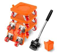 Heavy Duty Furniture Movers Set, 4-Pack Furniture Dolly with 360°Rotating Wheels, 1200lbs Capacity - Includes Lifter and Dolly Kit for Sofas, Fridges, and More