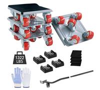 Heavy Duty Furniture Movers with Wheels, Furniture Dollies Moving Dolly 5 Wheels, 360° Rotation Furniture Moving Tool Set, 560kg Load Capacity, Furniture Lifter Set for Fridge, Sofa, Bed, Cabinet